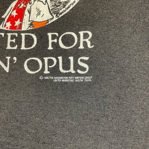 Vintage 1986 Washington Post Bill N Opus Cartoon Election short sleeve tee shirt - Picture 5 of 10